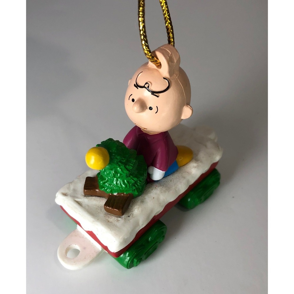 Peanuts Charlie Brown Christmas Train Ornament‎ Multicolor Vintage Holiday Decor